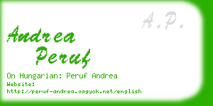 andrea peruf business card